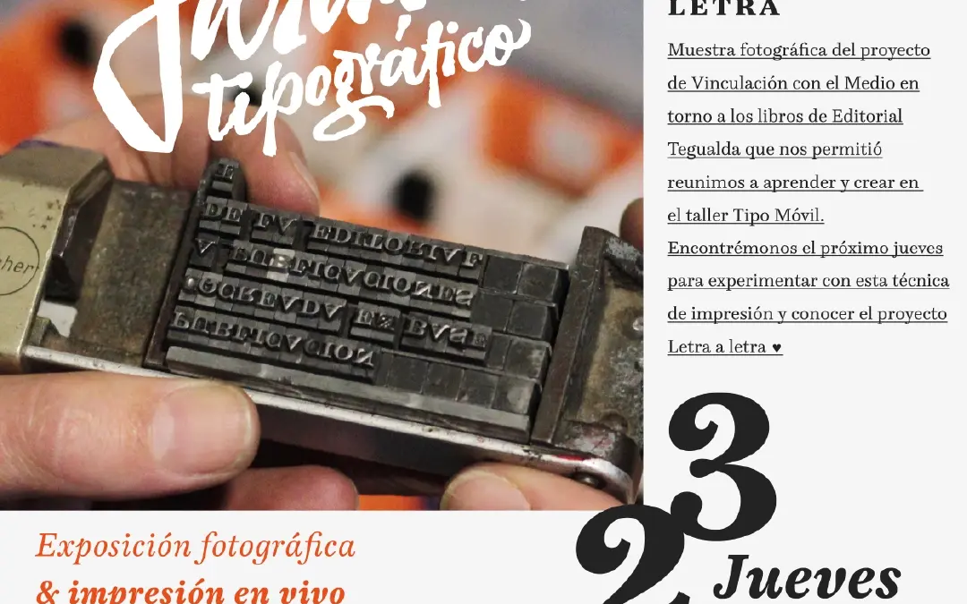 Exposición e impresión en vivo: ‘Jardín Tipográfico’