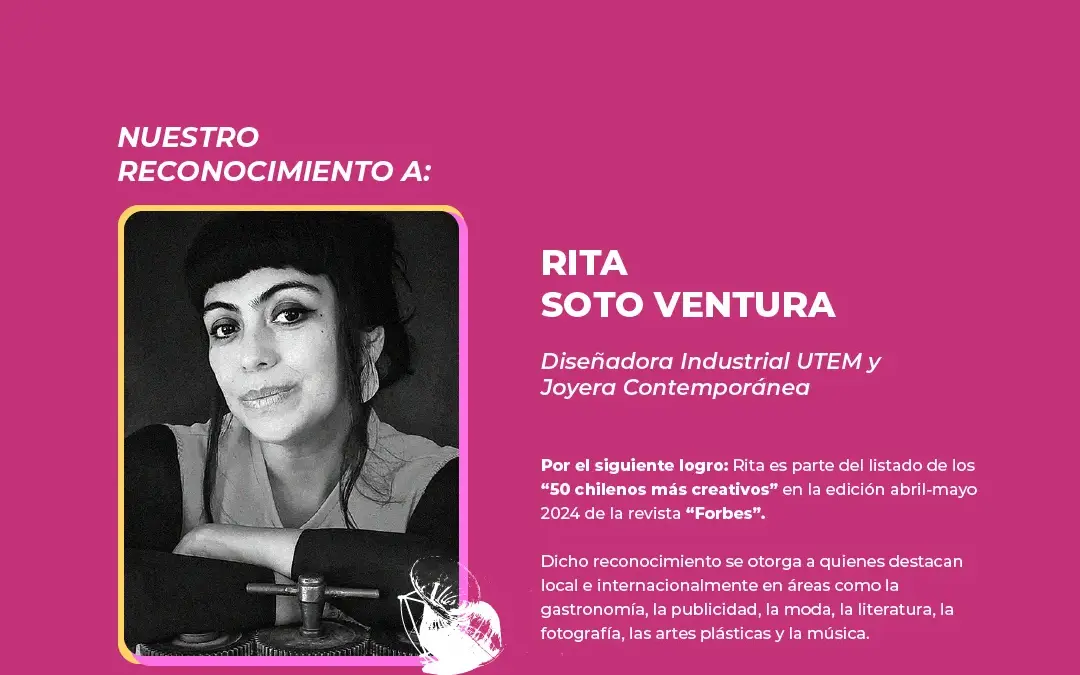 Reconocimiento a Diseñadora Industrial Rita Soto Ventura