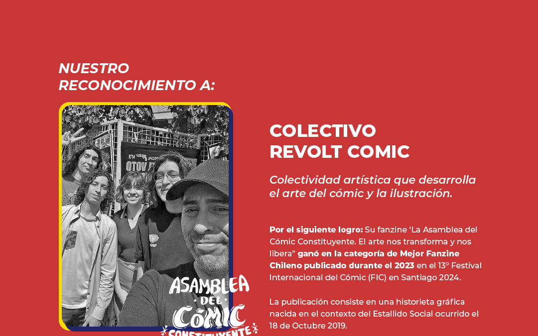 Reconocimiento profesional al colectivo ‘Revolt Comic’